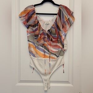 Sadie & Sage Multicolor Ruffle Bodysuit